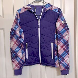 Snozu Girls Fleece lined zip down Jacket hooded Coat